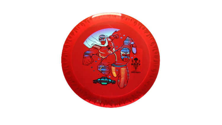 Discraft BYOP 2025 Fuzed Z with Flame Pattern Scorch Distance Driver Front View
