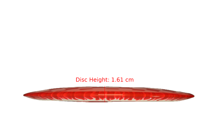 Discraft BYOP 2025 Fuzed Z with Flame Pattern Scorch Distance Driver Profile View