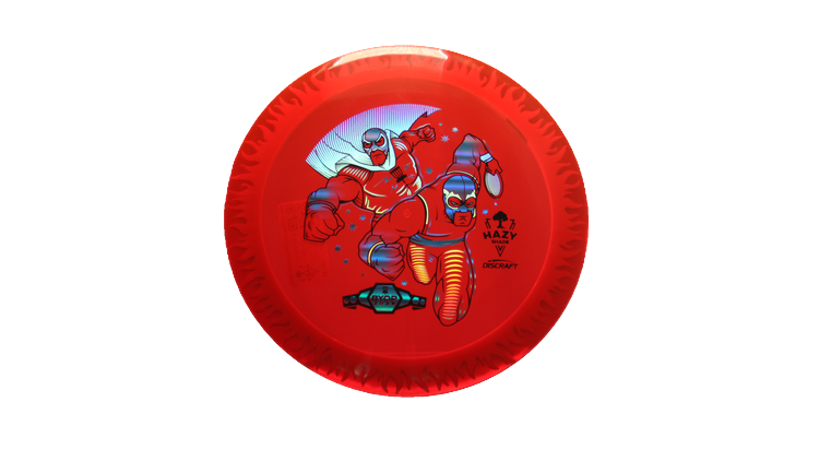 Discraft BYOP 2025 Fuzed Z with Flame Pattern Scorch Distance Driver Front View