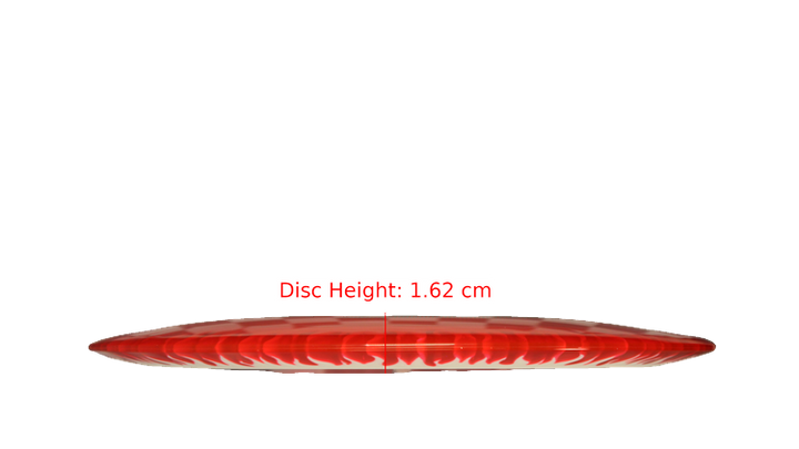 Discraft BYOP 2025 Fuzed Z with Flame Pattern Scorch Distance Driver Profile View