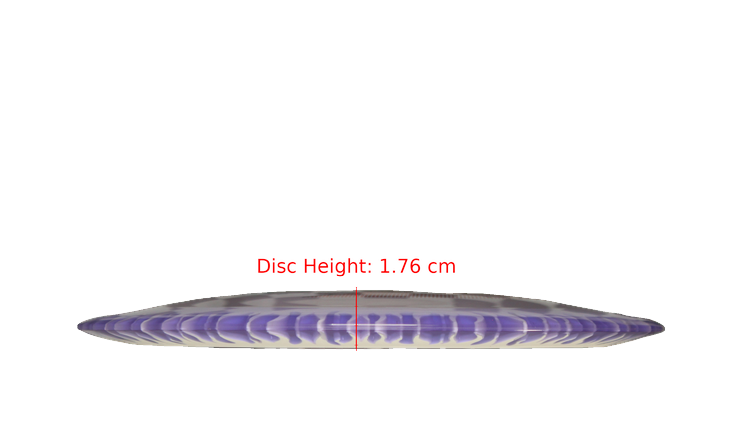 Discraft BYOP 2025 Fuzed Z with Flame Pattern Scorch Distance Driver Profile View