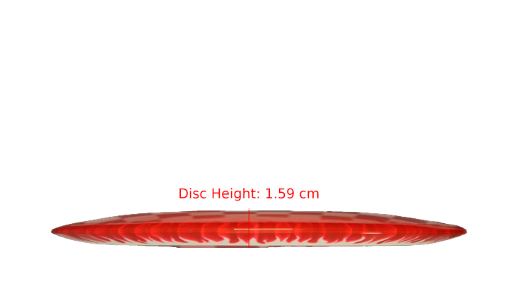 Discraft BYOP 2025 Fuzed Z with Flame Pattern Scorch Distance Driver Profile View