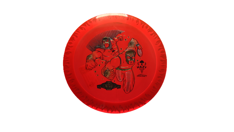 Discraft BYOP 2025 Fuzed Z with Flame Pattern Scorch Distance Driver Front View