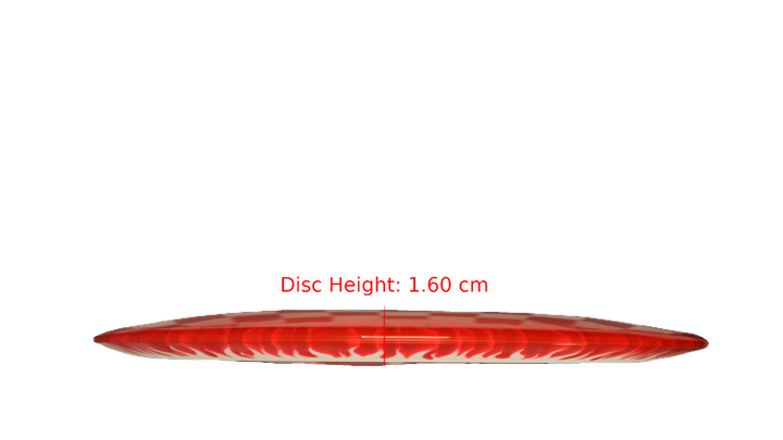 Discraft BYOP 2025 Fuzed Z with Flame Pattern Scorch Distance Driver Profile View