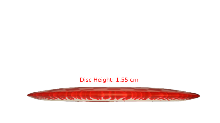 Discraft BYOP 2025 Fuzed Z with Flame Pattern Scorch Distance Driver Profile View