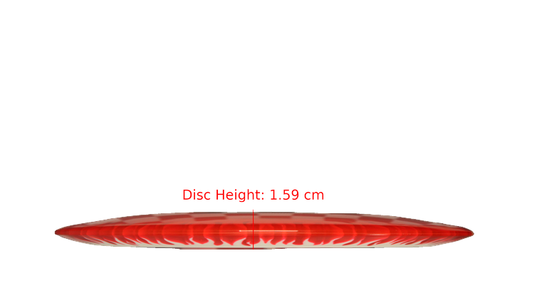 Discraft BYOP 2025 Fuzed Z with Flame Pattern Scorch Distance Driver Profile View