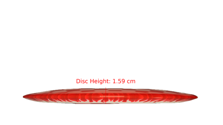 Discraft BYOP 2025 Fuzed Z with Flame Pattern Scorch Distance Driver Profile View