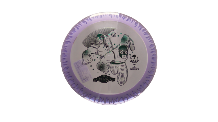 Discraft BYOP 2025 Fuzed Z with Flame Pattern Scorch Distance Driver Front View