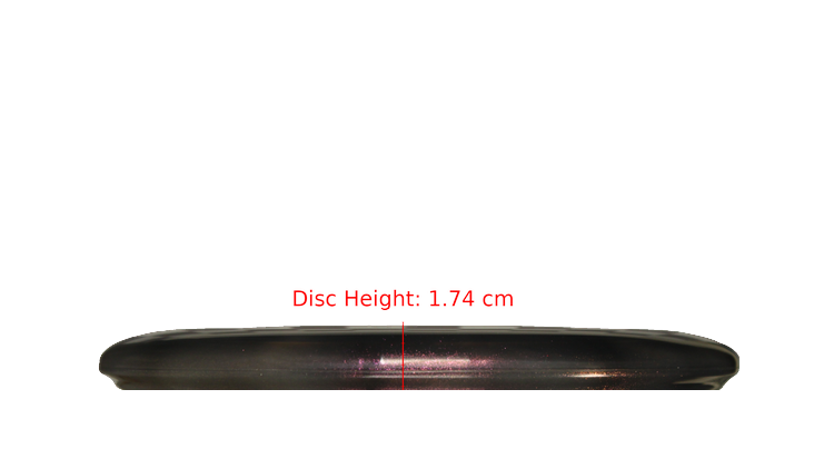 Westside Discs 2025 Mini TriFly Corner Stamp VIP Glimmer Swan 2 Putter Profile View