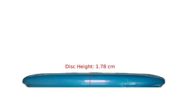 Westside Discs 2025 Mini TriFly Corner Stamp VIP Glimmer Swan 2 Putter Profile View