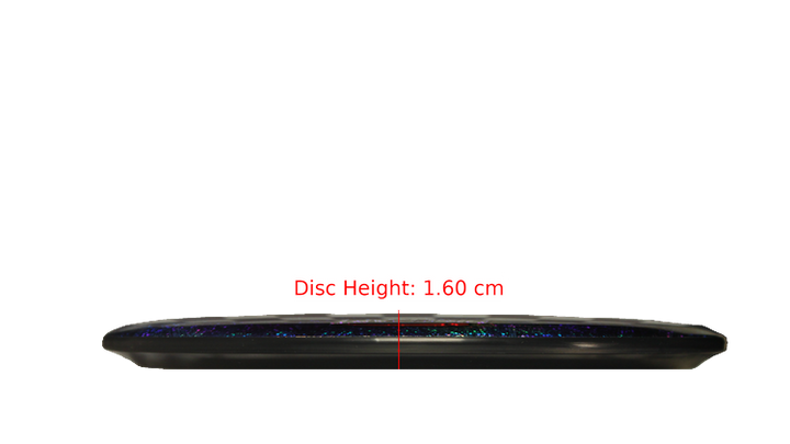 Discraft Chains Blue STAR PRISM Full Foil SuperColor Buzzz Midrange Profile View