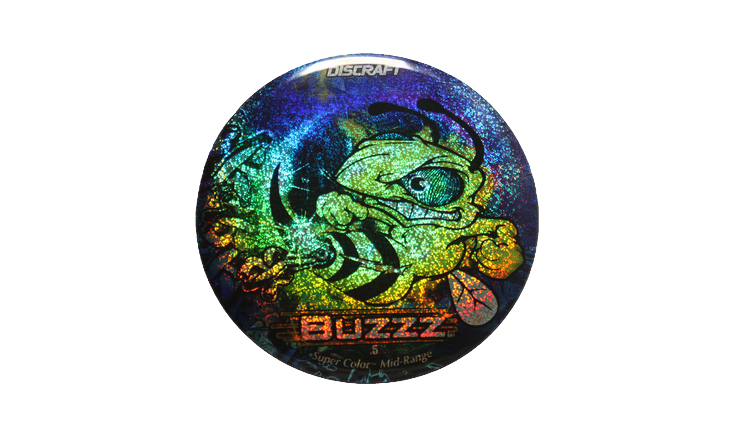 Discraft Chains Blue STAR PRISM Full Foil SuperColor Buzzz Midrange Front View
