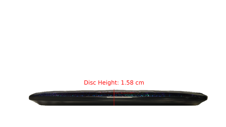 Discraft Chains Blue STAR PRISM Full Foil SuperColor Buzzz Midrange Profile View