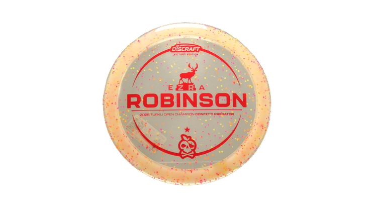 Discraft 2025 Ezra Robinson Victory Edition Z Confetti Predator Fairway Driver Front View
