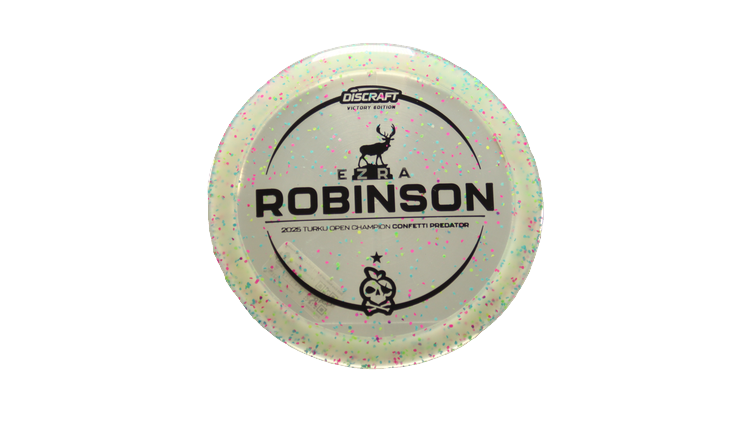 Discraft 2025 Ezra Robinson Victory Edition Z Confetti Predator Fairway Driver Front View