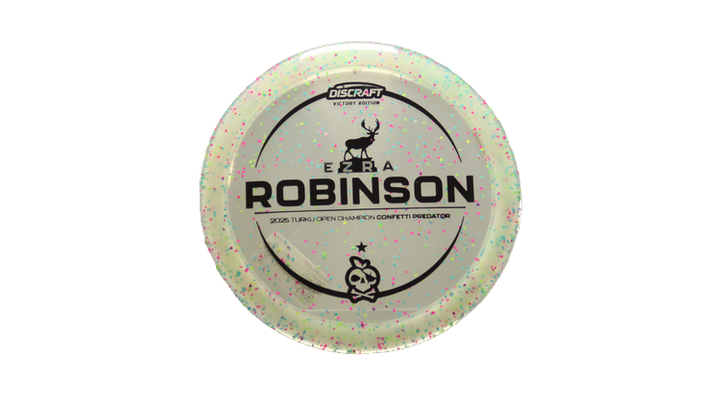 Discraft 2025 Ezra Robinson Victory Edition Z Confetti Predator Fairway Driver Front View