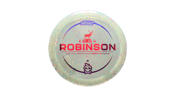 Discraft 2025 Ezra Robinson Victory Edition Z Confetti Predator Fairway Driver Front View