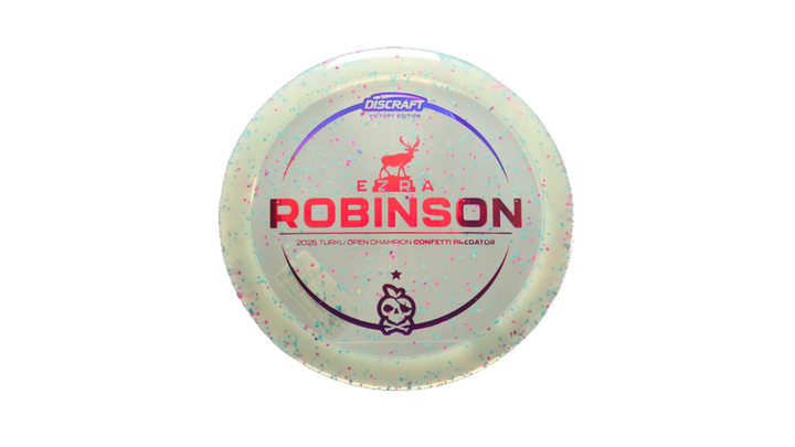 Discraft 2025 Ezra Robinson Victory Edition Z Confetti Predator Fairway Driver Front View