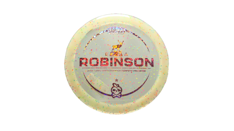 Discraft 2025 Ezra Robinson Victory Edition Z Confetti Predator Fairway Driver Front View