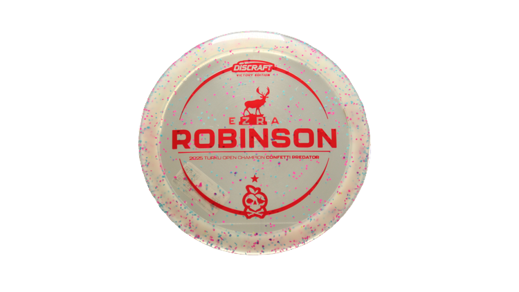 Discraft 2025 Ezra Robinson Victory Edition Z Confetti Predator Fairway Driver Front View