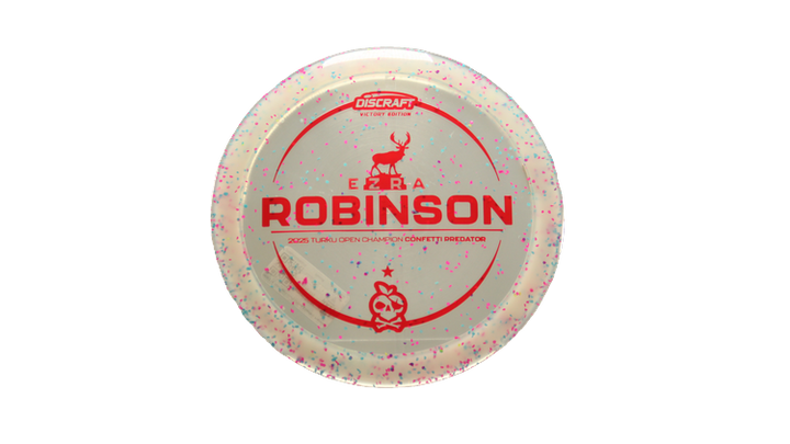 Discraft 2025 Ezra Robinson Victory Edition Z Confetti Predator Fairway Driver Front View