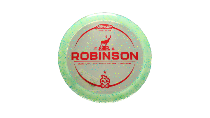 Discraft 2025 Ezra Robinson Victory Edition Z Confetti Predator Fairway Driver Front View