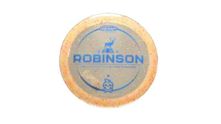 Discraft 2025 Ezra Robinson Victory Edition Z Confetti Predator Fairway Driver Front View