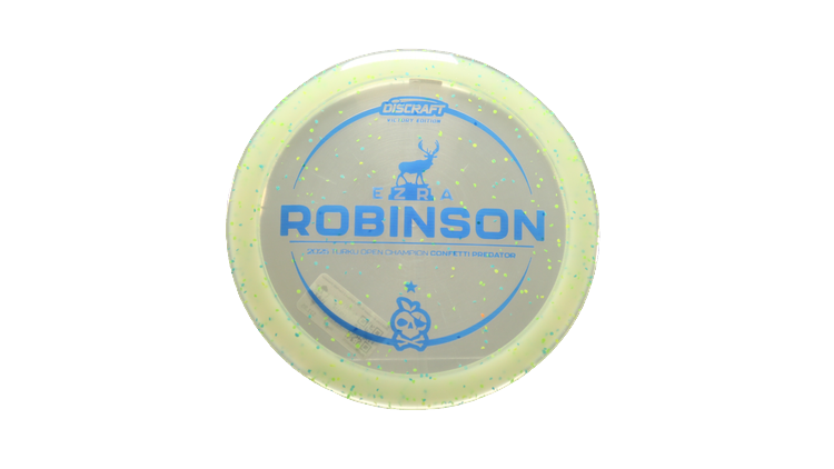 Discraft 2025 Ezra Robinson Victory Edition Z Confetti Predator Fairway Driver Front View