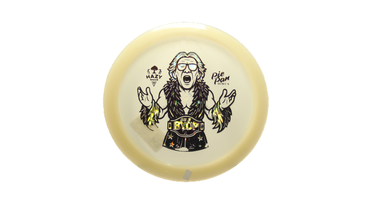 Pie Pan Discs BYOP 2025 Cherry Glow Grunt (retooled) Fairway Driver Front View