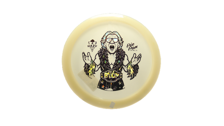 Pie Pan Discs BYOP 2025 Cherry Glow Grunt (retooled) Fairway Driver Front View