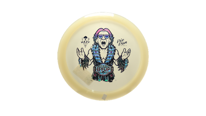 Pie Pan Discs BYOP 2025 Cherry Glow Grunt (retooled) Fairway Driver Front View