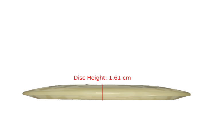 Pie Pan Discs BYOP 2025 Cherry Glow Grunt (retooled) Fairway Driver Profile View