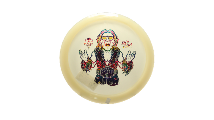 Pie Pan Discs BYOP 2025 Cherry Glow Grunt (retooled) Fairway Driver Front View