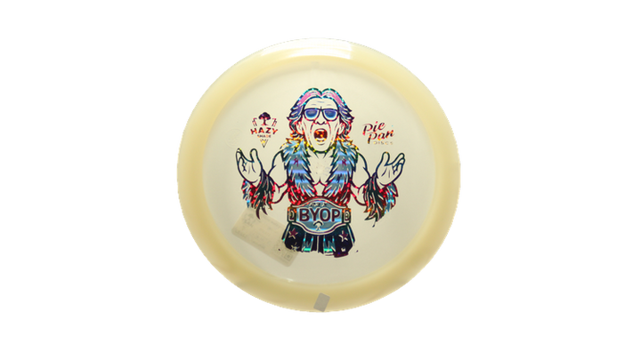 Pie Pan Discs BYOP 2025 Cherry Glow Grunt (retooled) Fairway Driver Front View