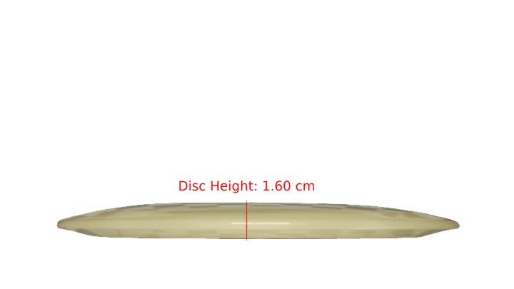 Pie Pan Discs BYOP 2025 Cherry Glow Grunt (retooled) Fairway Driver Profile View