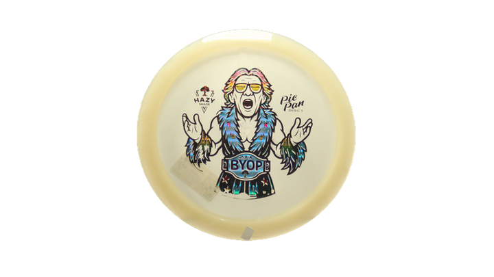 Pie Pan Discs BYOP 2025 Cherry Glow Grunt (retooled) Fairway Driver Front View