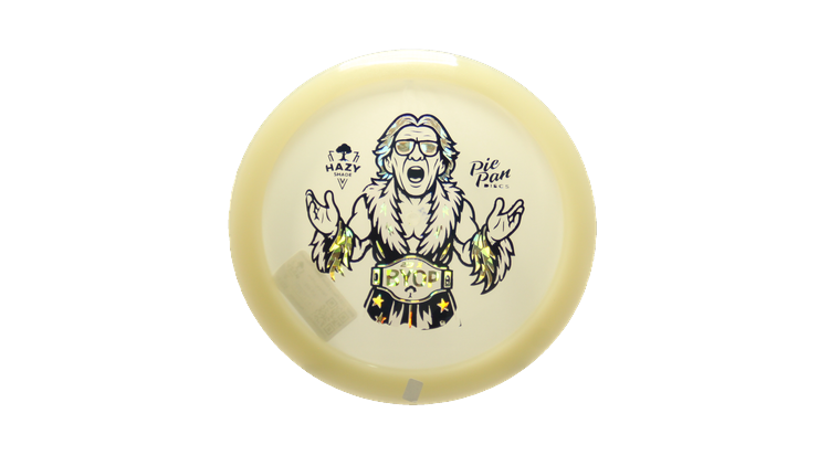 Pie Pan Discs BYOP 2025 Cherry Glow Grunt (retooled) Fairway Driver Front View