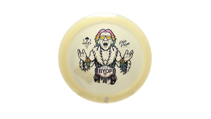 Pie Pan Discs BYOP 2025 Cherry Glow Grunt (retooled) Fairway Driver Front View