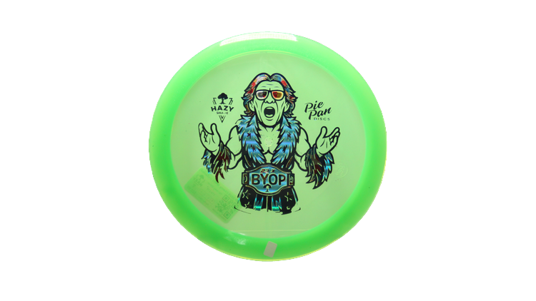 Pie Pan Discs BYOP 2025 Cherry Grunt (retooled) Fairway Driver Front View