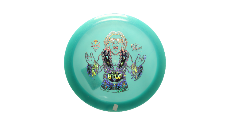 Pie Pan Discs BYOP 2025 Cherry Grunt (retooled) Fairway Driver Front View