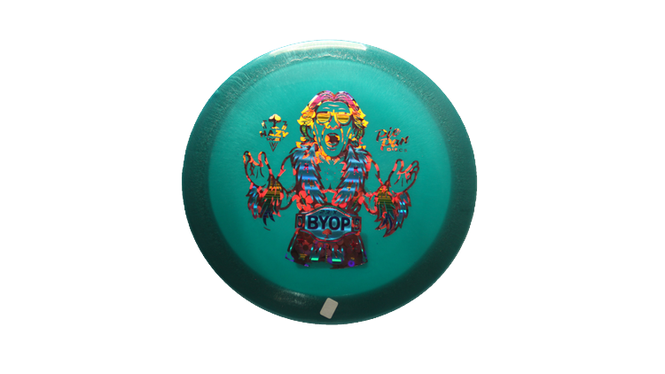 Pie Pan Discs BYOP 2025 Cherry Grunt (retooled) Fairway Driver Front View