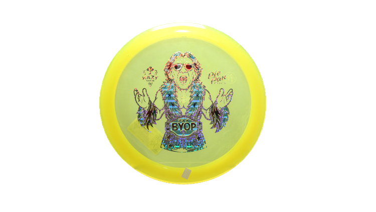 Pie Pan Discs BYOP 2025 Cherry Grunt (retooled) Fairway Driver Front View