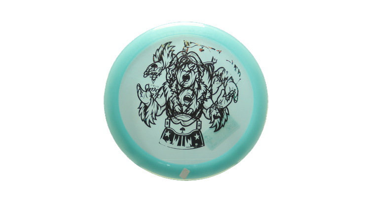 Pie Pan Discs BYOP 2025 Eggs-Out Cherry Grunt (retooled) Fairway Driver Front View