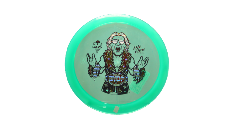 Pie Pan Discs BYOP 2025 Cherry Grunt (retooled) Fairway Driver Front View