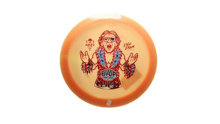 Pie Pan Discs BYOP 2025 Cherry Grunt (retooled) Fairway Driver Front View
