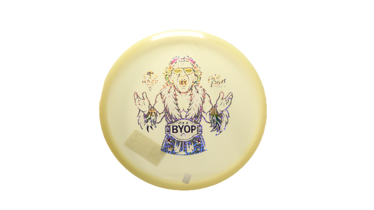 Pie Pan Discs BYOP 2025 Cherry Glow Bagger Putter Front View