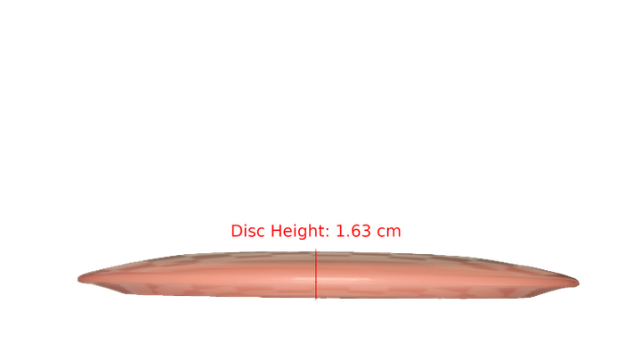 Pie Pan Discs BYOP 2025 Cherry Glow Hype Distance Driver Profile View