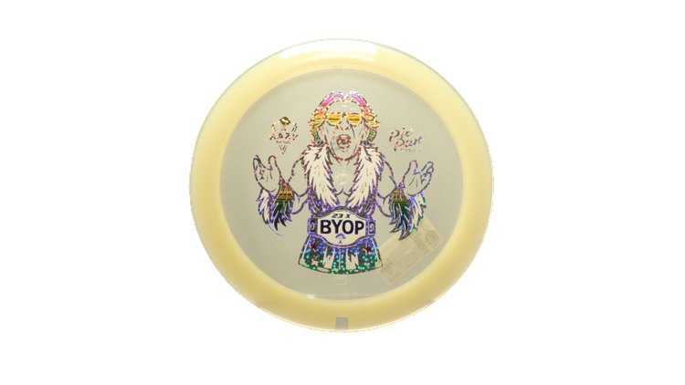 Pie Pan Discs BYOP 2025 Cherry Glow Hype Distance Driver Front View