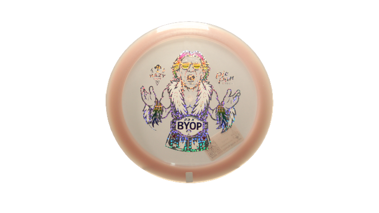 Pie Pan Discs BYOP 2025 Cherry Glow Hype Distance Driver Front View