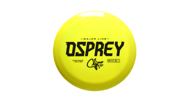 Climo Disc Golf First Run Major Line Osprey Distance Driver Front View